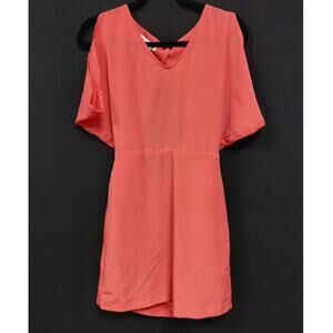 BCBGGENERATION Coral Dress Solid Short Sleeve Women Size 0